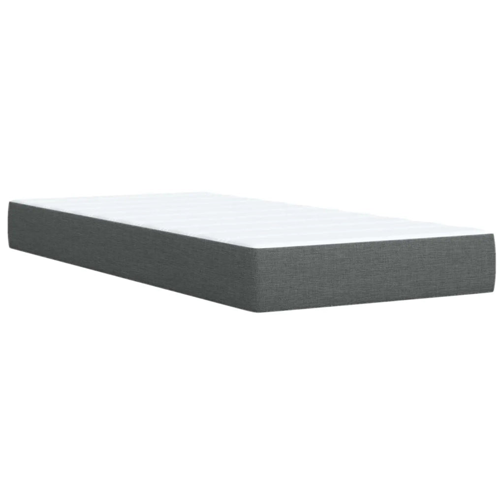 Letto con Box Spring, Materasso e LED Grigio Scuro 90 x 200 cm 3451862