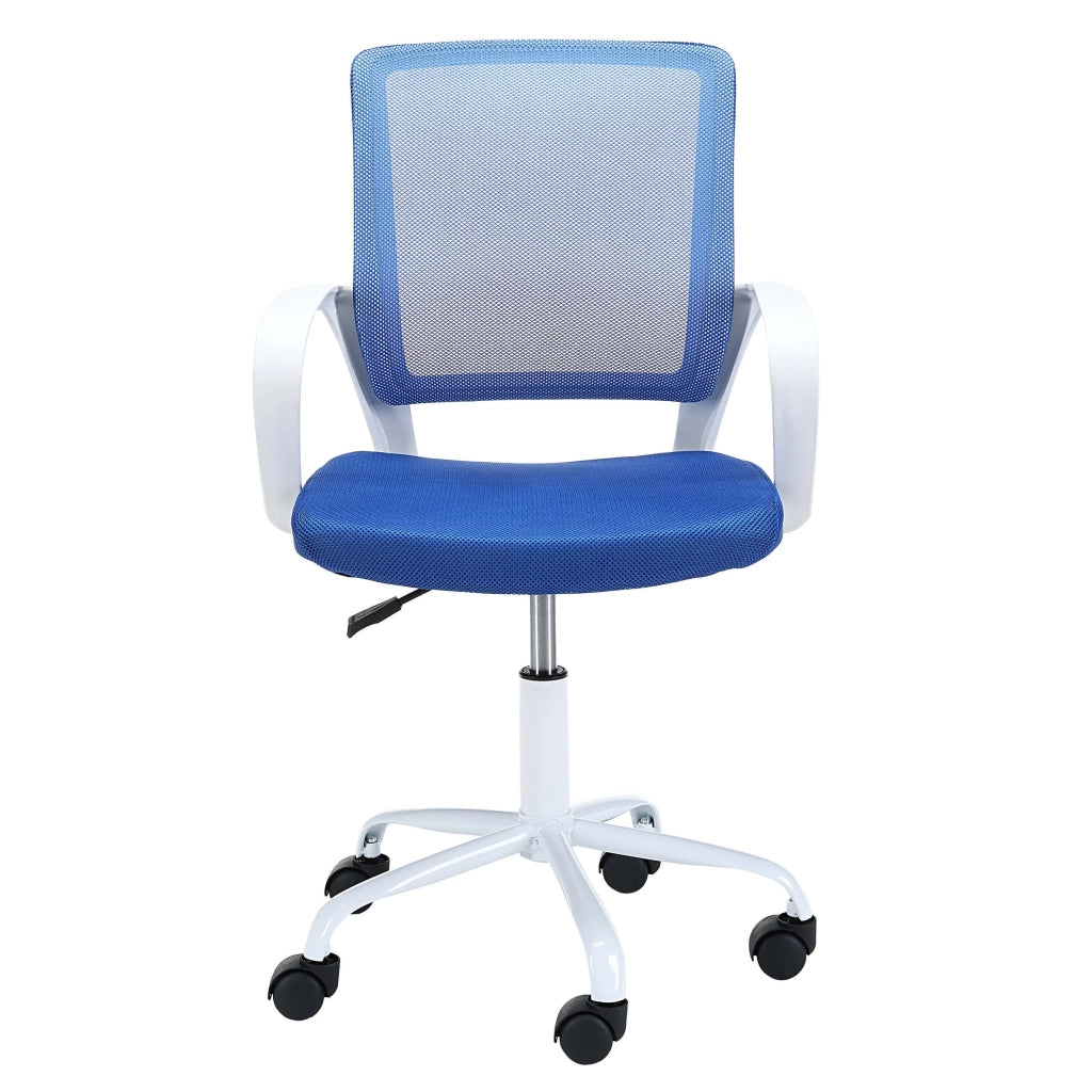 Sedia girevole per bambini AKORD FD6 in tessuto Bianco Blu