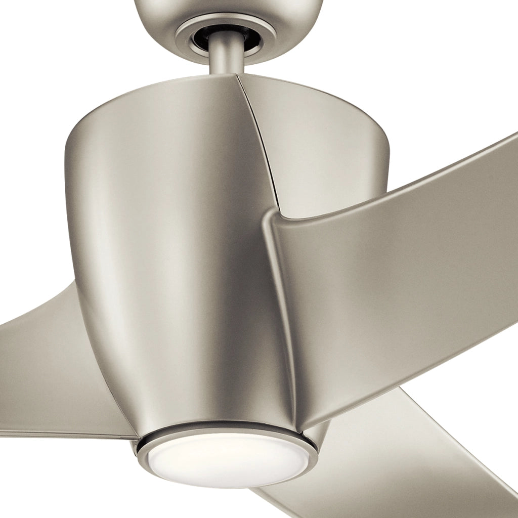 Ventilatore soffitto 142 cm LED 10W telecomando nichel