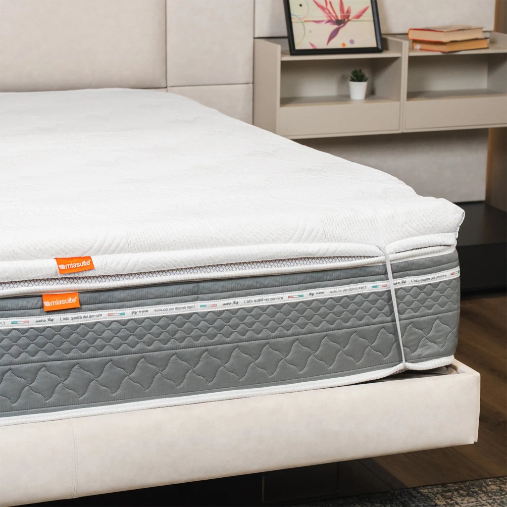 Topper Memory Foam, 140x185 cm alto 5 cm, a portanza differenziata, sfoderabile | One H5