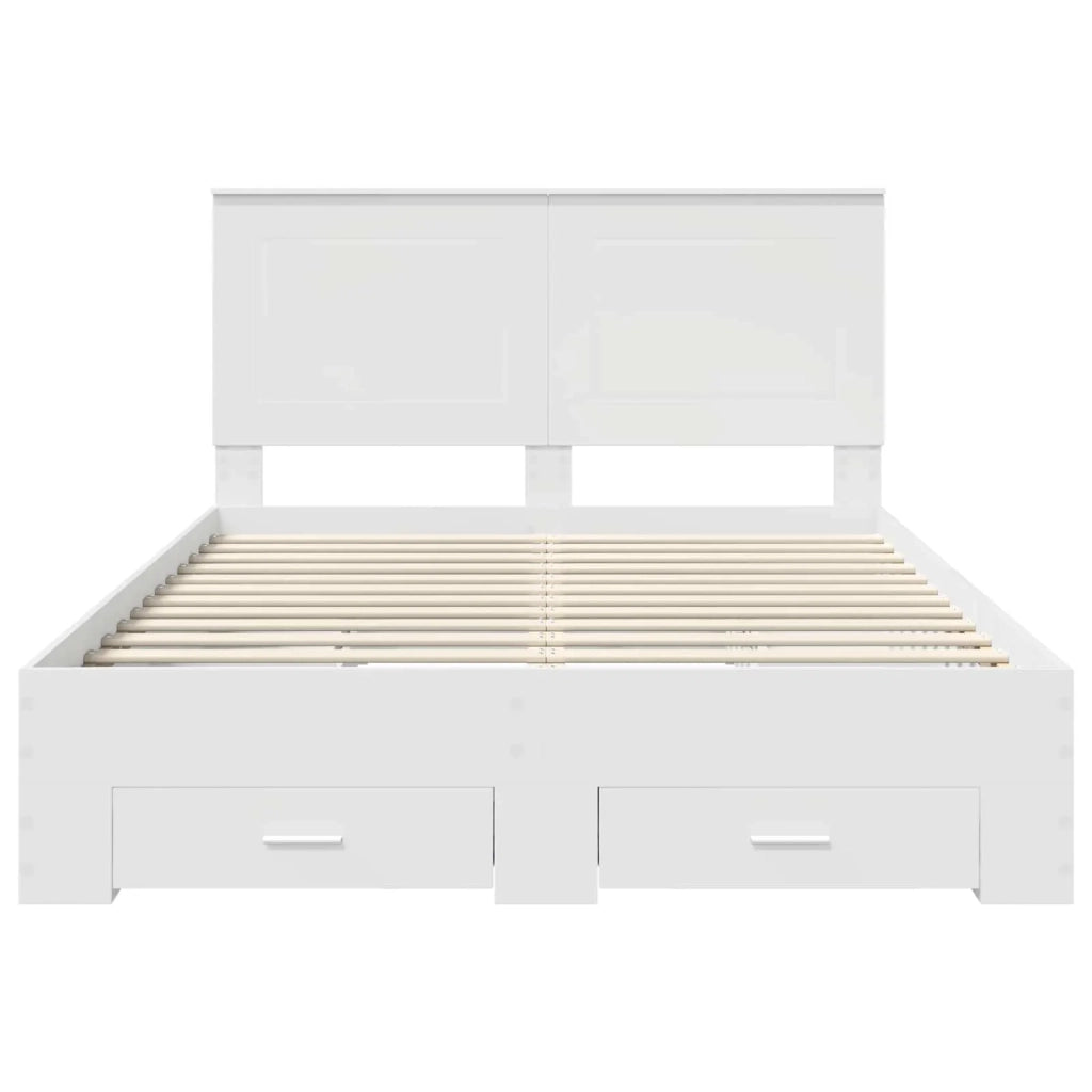 Struttura del letto Bianco 160 x 200 cm Legno multistrato 3409624
