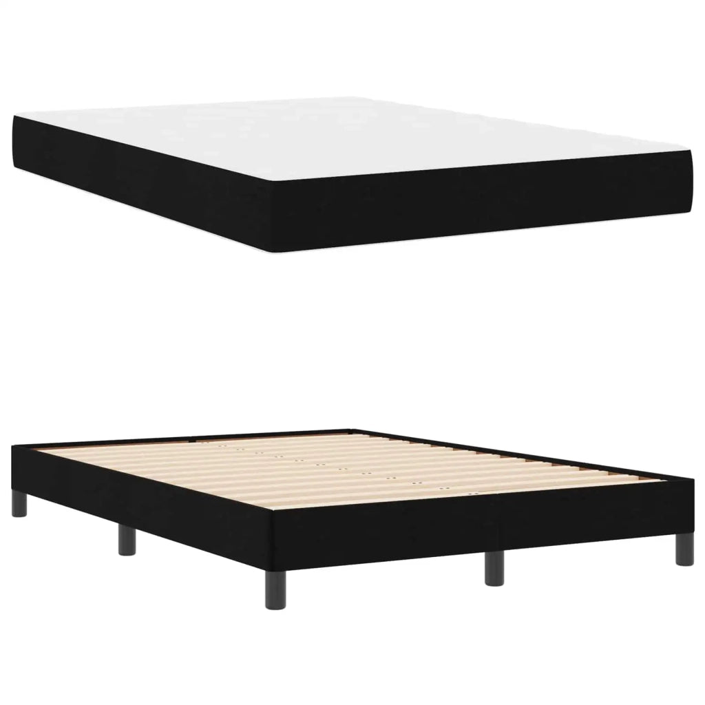 Letto a molle con materasso Nero 160 x 200 cm Tessuto 3398502