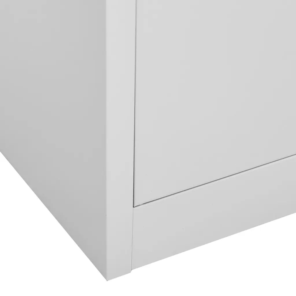 Armadietto con Chiave Grigio Chiaro 90x45x92,5 cm in Acciaio 336436