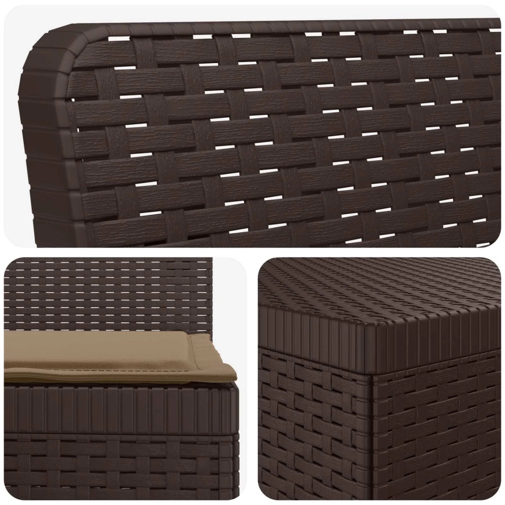 Divano da Giardino 4 Posti con Cuscini Aspetto Rattan PP 3443968