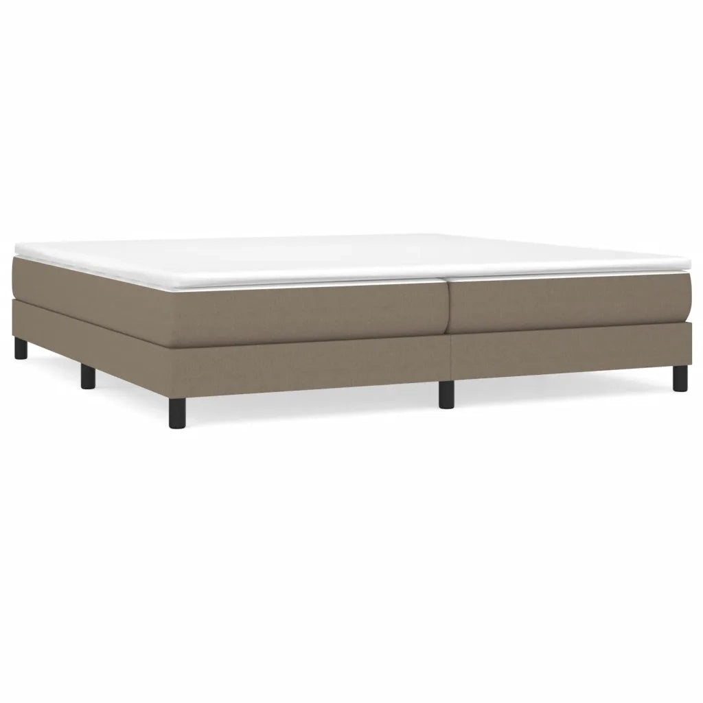 Struttura Letto a Rete a Molle Tortora 200x200 cm in Tessuto 3120544