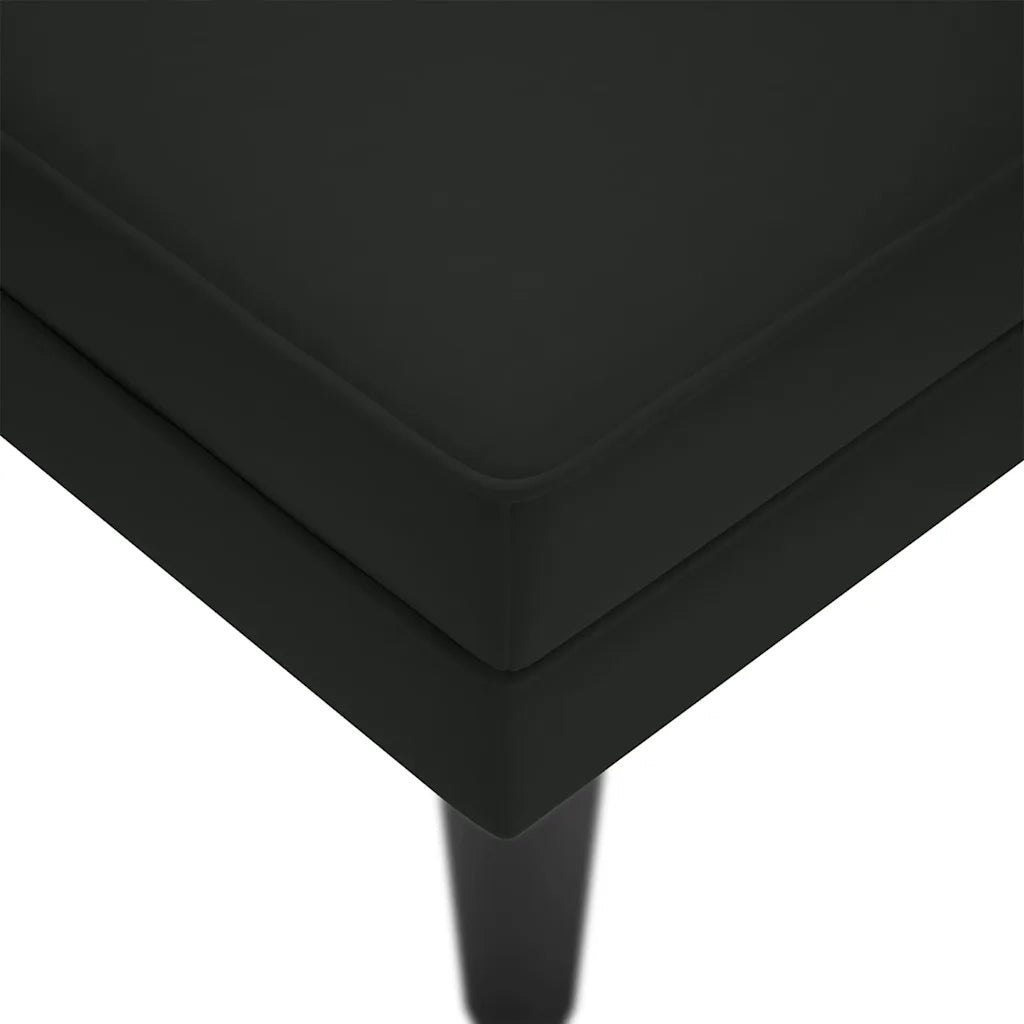 Sdraio con Cuscino e Bracciolo Destro in Velluto Nero 4009812