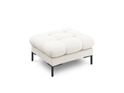 Cosmopolitan Design - Pouf "Bali" in tessuto strutturato beige chiaro 