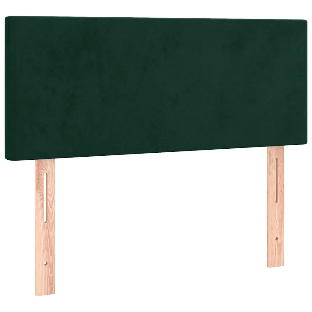 Giroletto a Molle con Materasso-Struttura Letto Verde Scuro 100x200 cm Velluto 888572