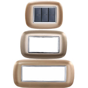 Trade Shop - Placca Oval 3 4 6 Moduli Colore Oro Compatibile Con Bticino Axolute -
