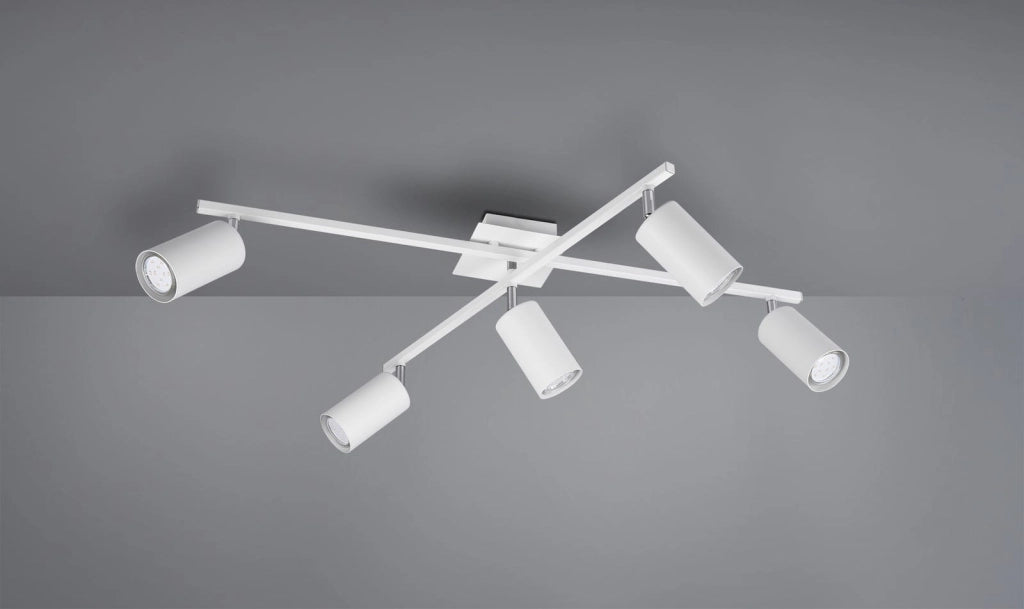 Lampada plafoniera MARLEY bianca 5xGU10 Trio 612400501