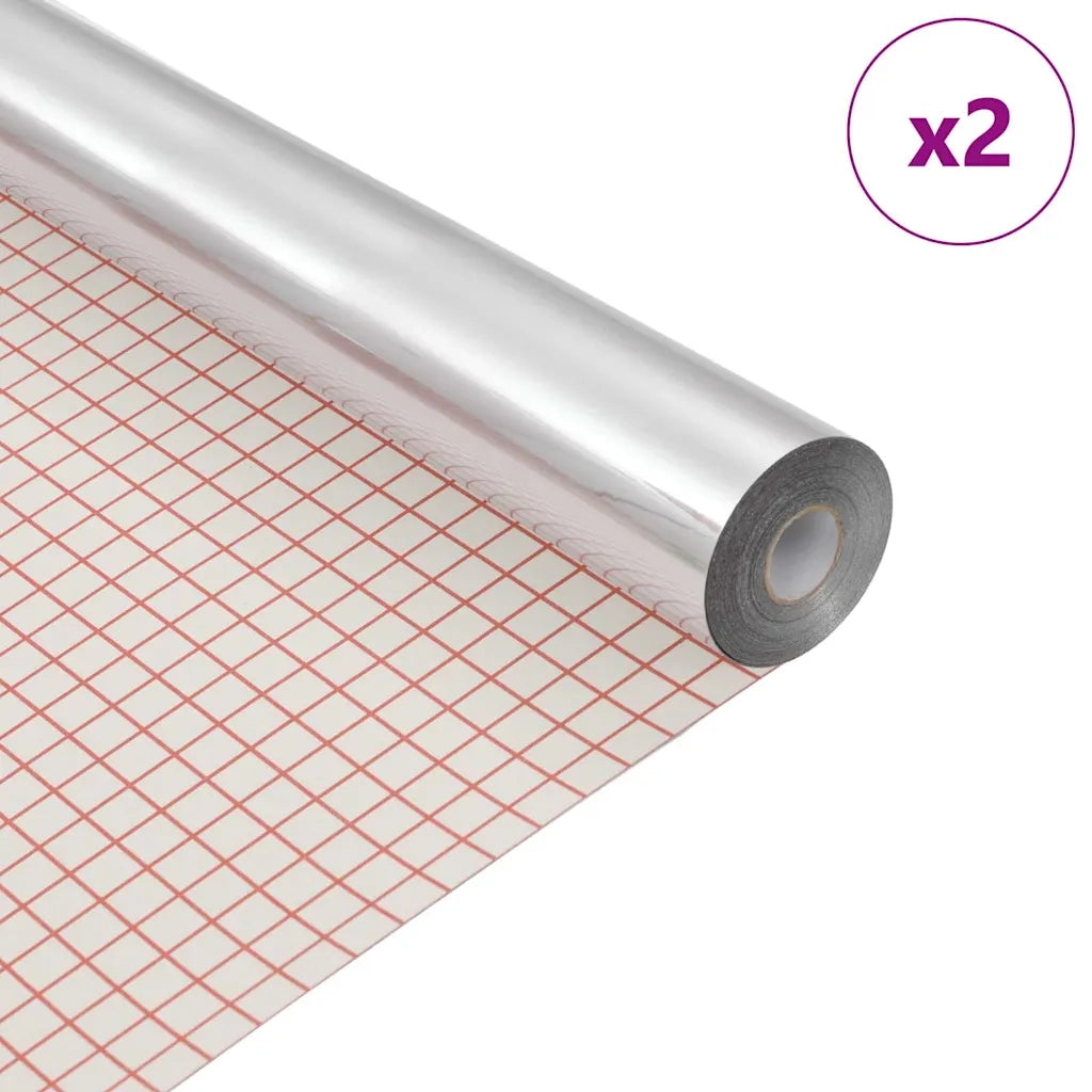Film Specchio Autoadesivo 60 x 150 cm 2 pz Argento PET 3394633