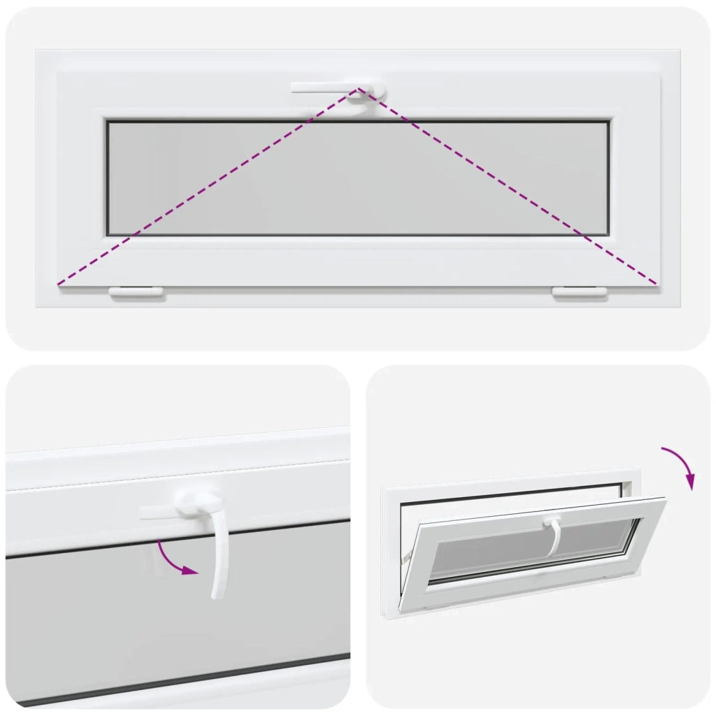 Finestra per Soffitta RISOR 100 x 40 cm PVC e Vetro Bianco 42052411