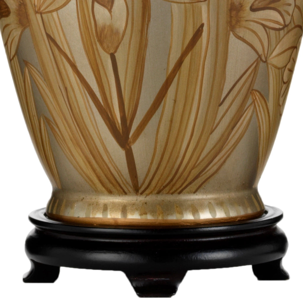 Lampada da tavolo ceramica argento/oro Dian E27 60W