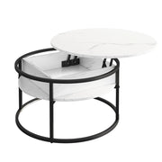 Vicco tavolino soggiorno Marmo bianco 77 x 77 cm
