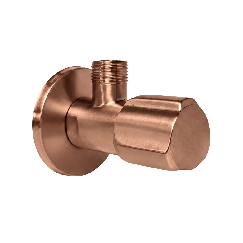 Valvola Ad Angolo 02 1/2" X 3/8" Brush Copper