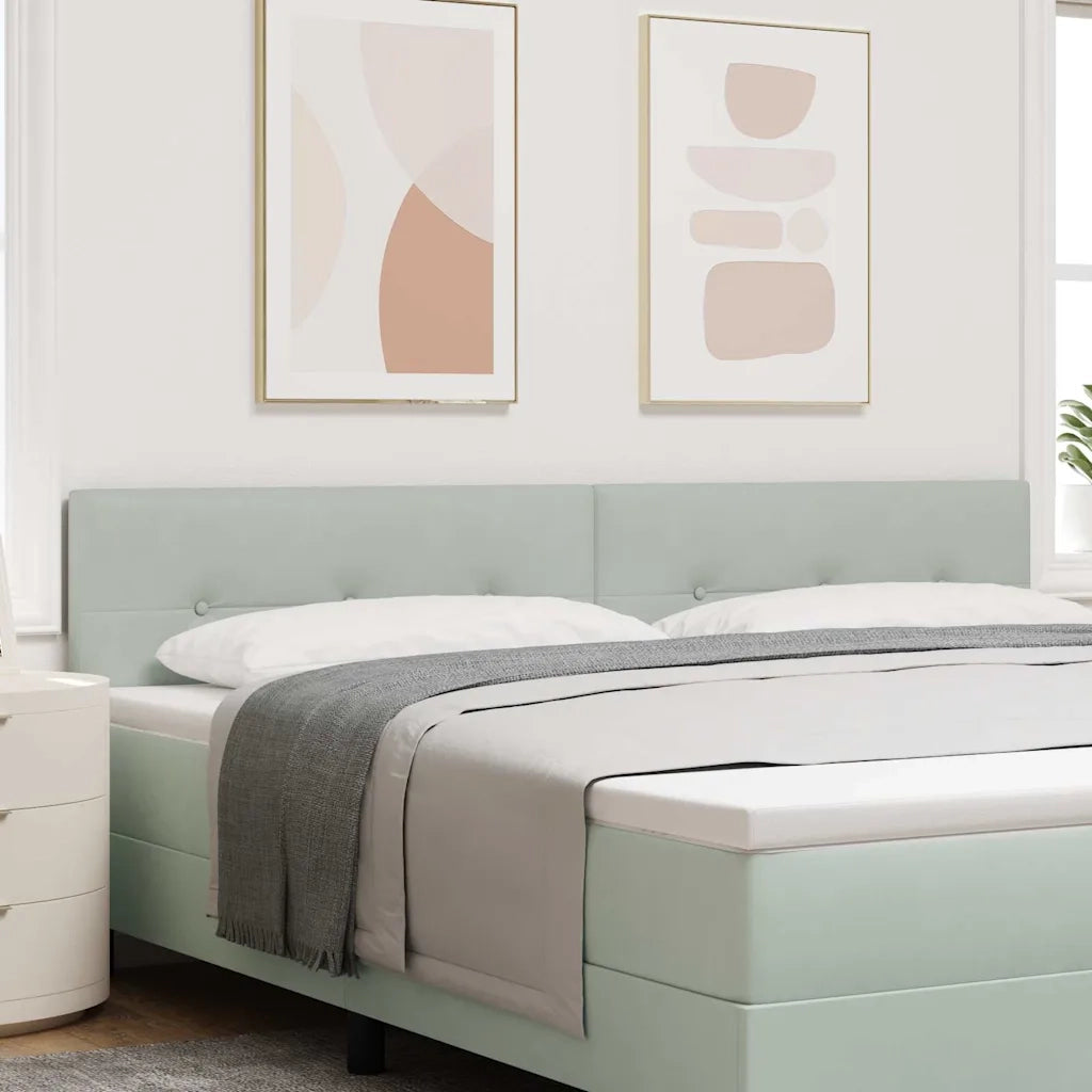 Testiera | Testata Grigio chiaro 200 cm Velluto