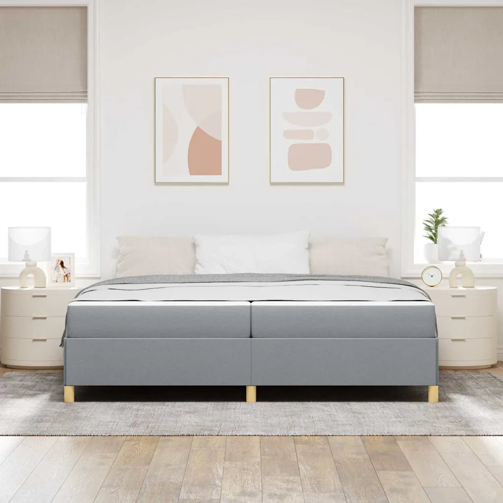 Struttura del letto Grigio chiaro 200 x 200 cm Tessuto 3398962