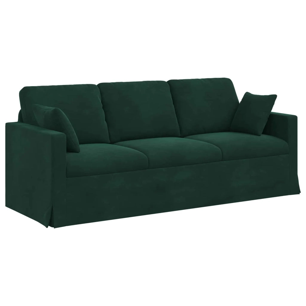 Divano Verde Scuro 198 x 78 x 80 cm Velluto 42024433