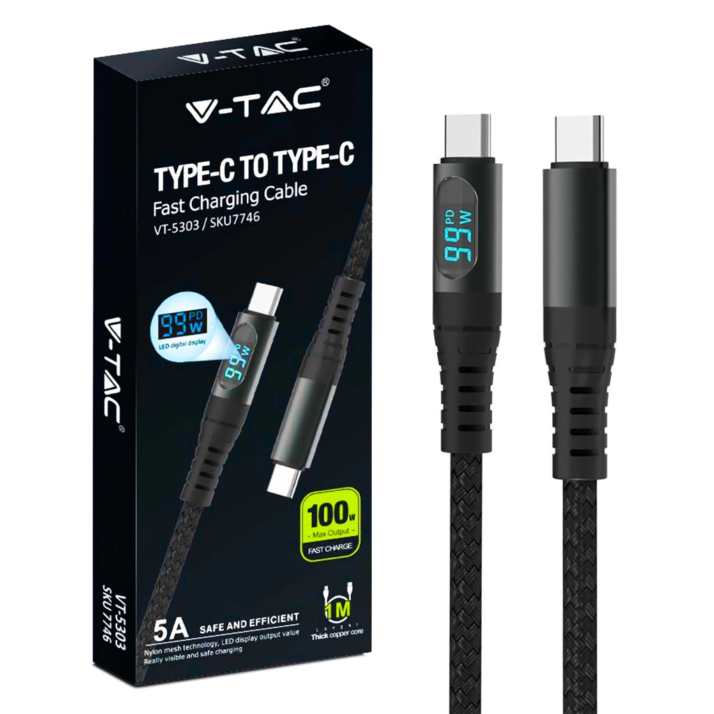 1m di tipo C a cavo USB nero
