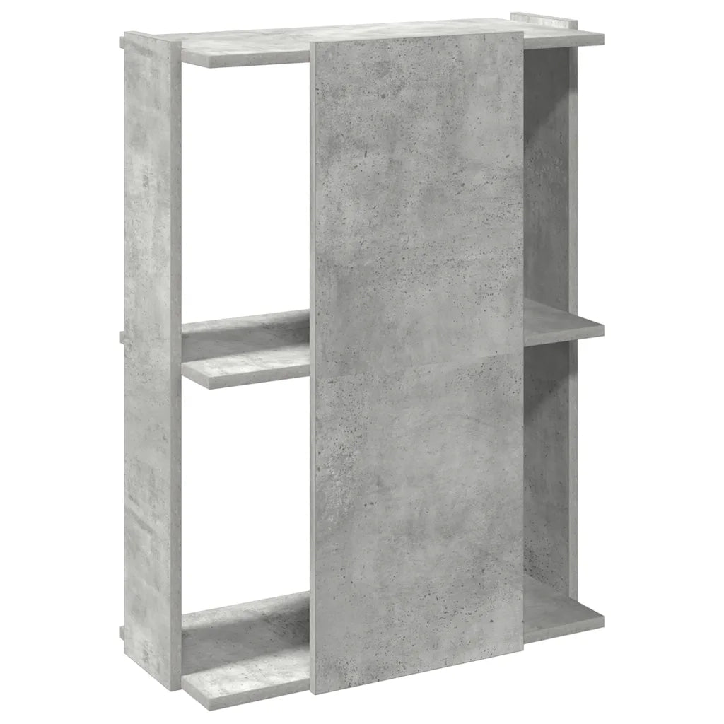 Libreria 3 Ripiani Grigio Cemento 60x30x80 cm Multistrato 860259