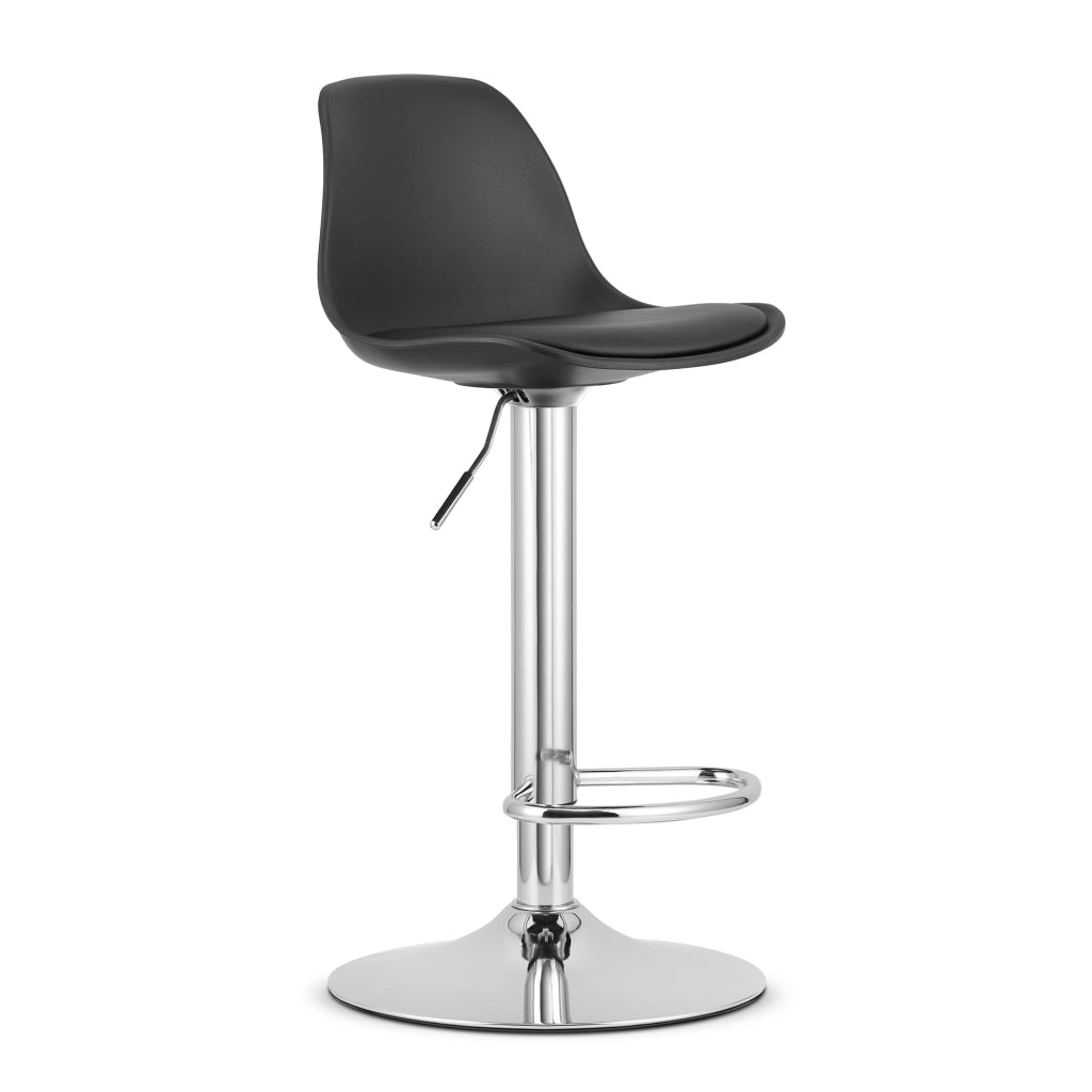 Sgabello girevole VALORA HOGA - Nero con base cromata