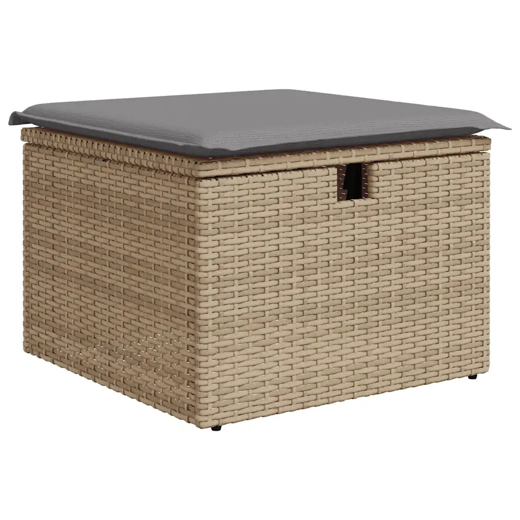 Set Divano da Giardino 6 pz con Cuscini Beige in Polyrattan 3325275