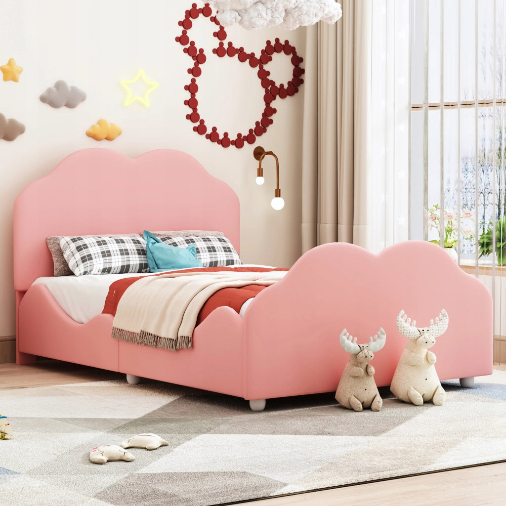 Letto per bambini imbottito - Xylo - 90x200 - Rosa