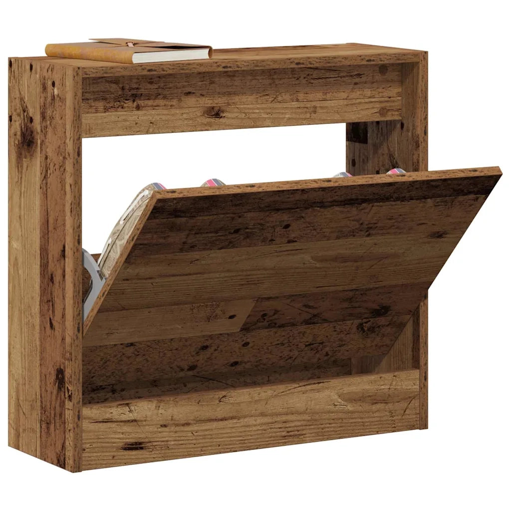 Mobile per scarpe con lo scaffale Legno vecchio 60 x 21 x 57 cm 869099
