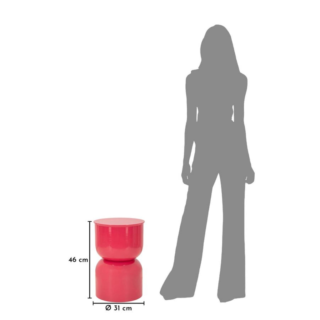 Tavolino VKH1080, Rosa, Metallo, 31x31x46 cm