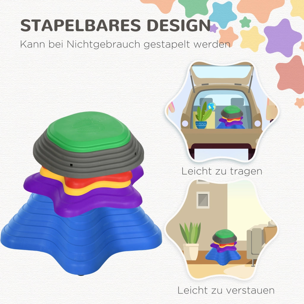 Set di pietre da gioco per bambini ¨C Minimal ¨C 5 pezzi, design stella marina, antiscivolo, 80 kg