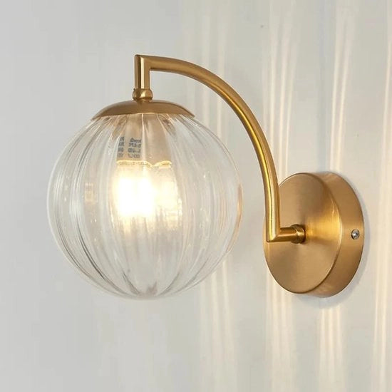 Lampada da parete con fonte in ottone dorato, mini lampade da parete da tavolo per angolo letto