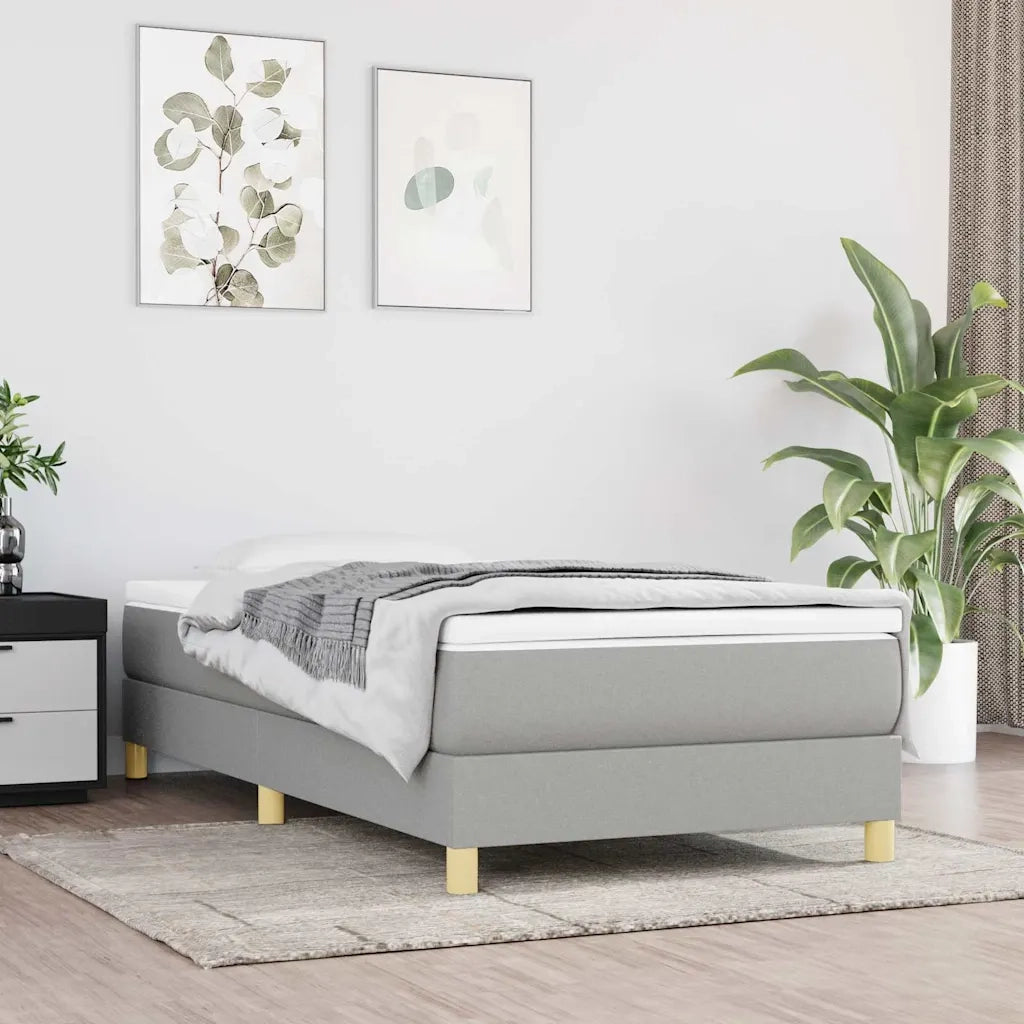 Struttura Letto a Rete a Molle Grigio Chiaro 80x200 cm Tessuto 3120566