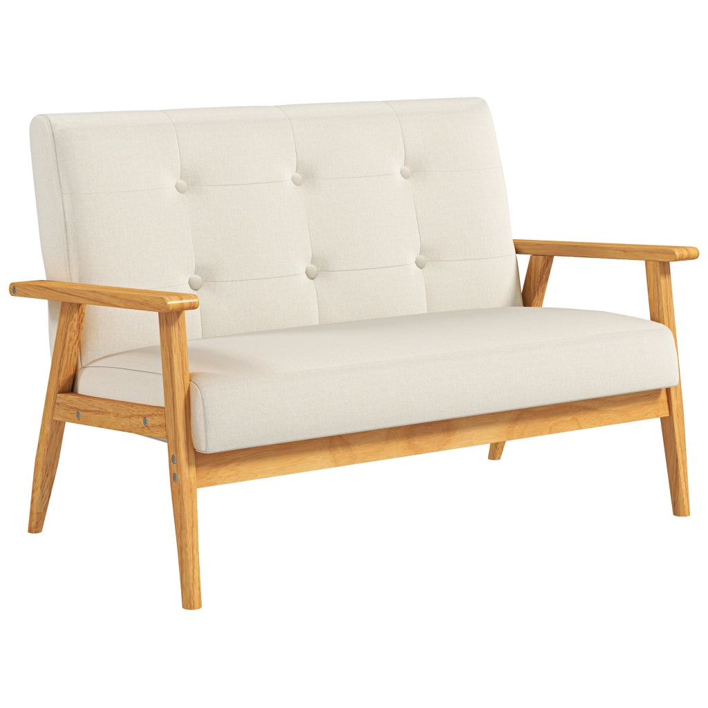 Divano 2 posti ¨C Zephmum ¨C Tessuto beige 115 cm