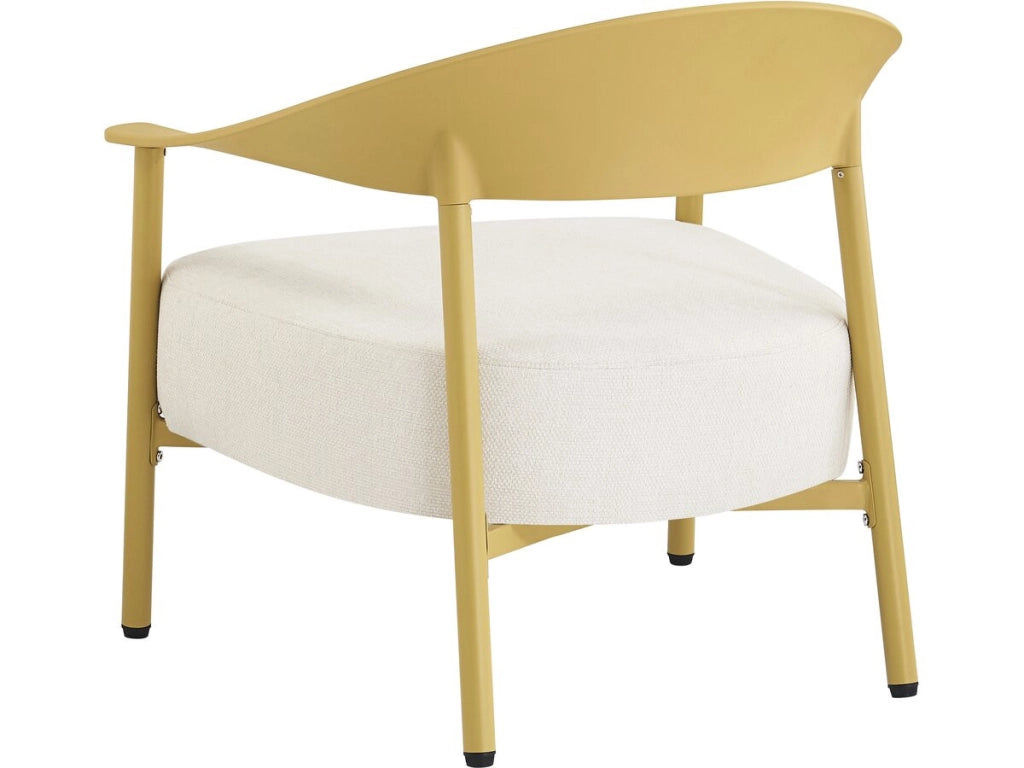 Set di mobili da giardino in metallo e plastica "Céora" - 4 posti - Giallo