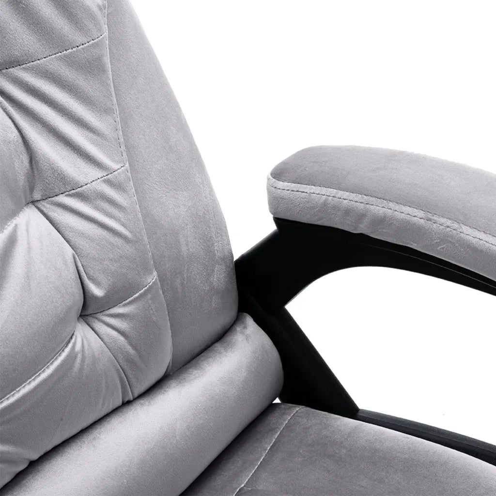 Sedia da Ufficio Grigio Chiaro in Velluto 20570
