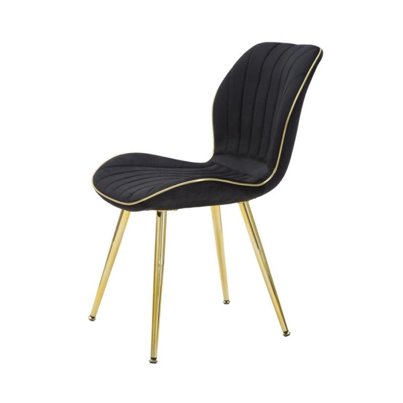 Sedia Paris Space Nera /gold Set 2 Pz cm 46x58x77