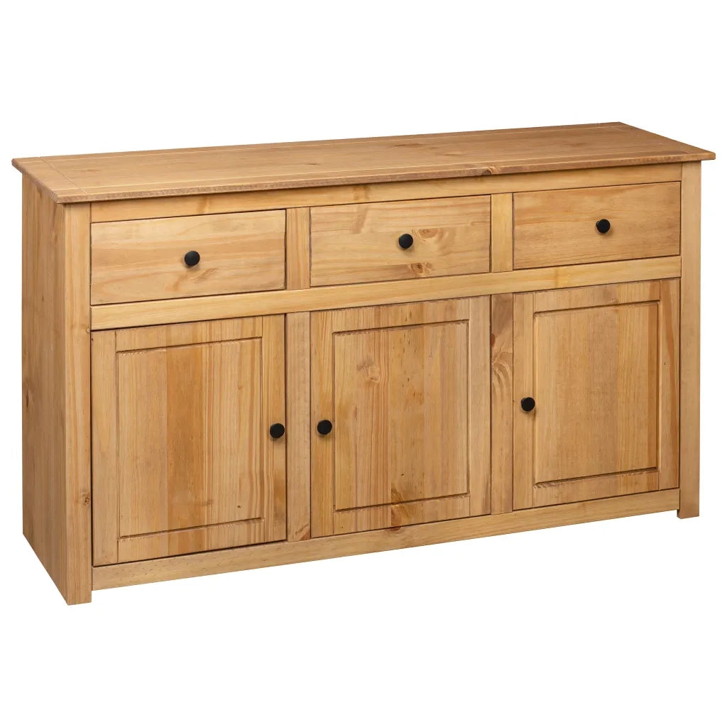 Credenza 135x40x80 cm in Legno Massello di Pino Panama Range 282703
