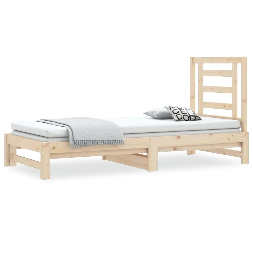 Dormeuse Estraibile 2x(90x190) cm Legno Massello di Pino