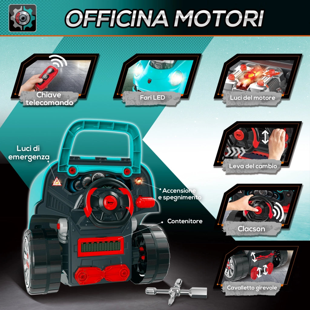 Camion Giocattolo per Bambini ¨C Minimal ¨C Nero e Azzurro, ABS e PP, 40x39x47 cm