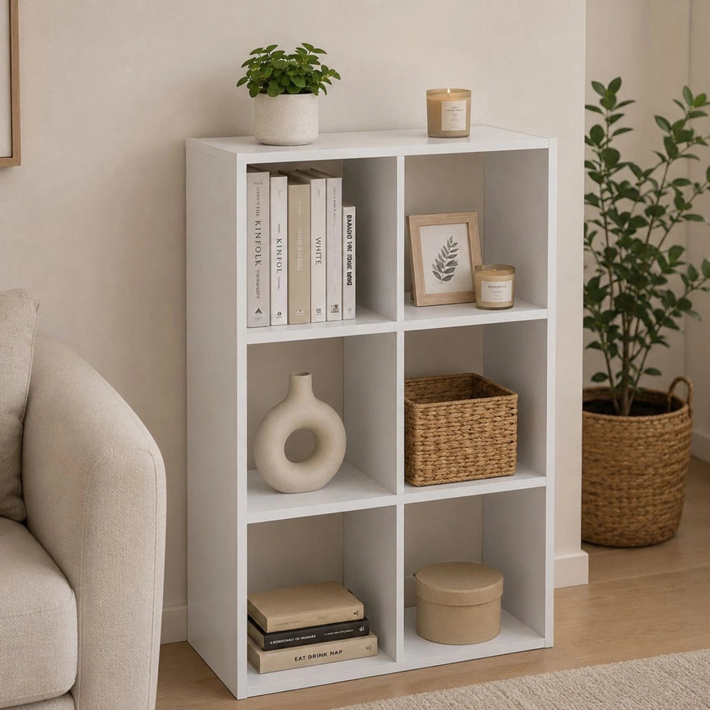 Biblioteca Lifasa, Libreria 4 Ripiani, 61x30x91h cm Bianco