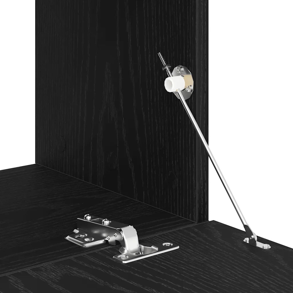 Mobile porta TV a parete pratico 120 x 30 x 30 cm salvaspazio design contemporaneo in legno composito nero 02_0051790