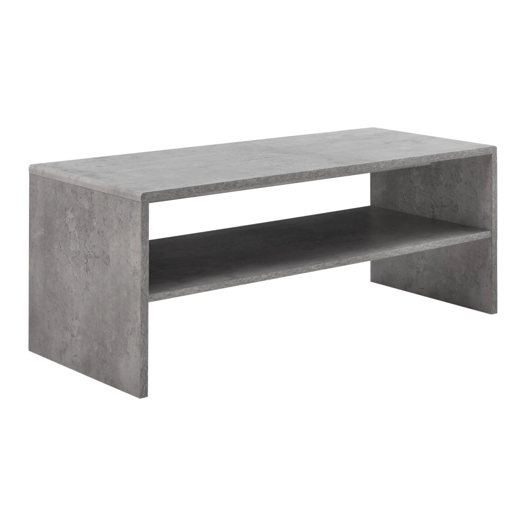 [en.casa] Tavolino da Caffè 100 x 40 x 40 cm Tavolino da Salotto con 1 ripiano Tavolino Basso - Effetto Cemento