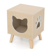 Recinzione per lettiera per gatti 45 x 40 x 54 cm facile accesso rifugio accogliente stile moderno MDF naturale 20_0018067
