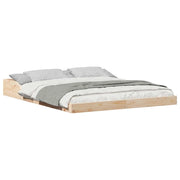 Letto matrimoniale | Letto per adulti | Struttura del letto Marrone 160 x 220 cm Pino massello