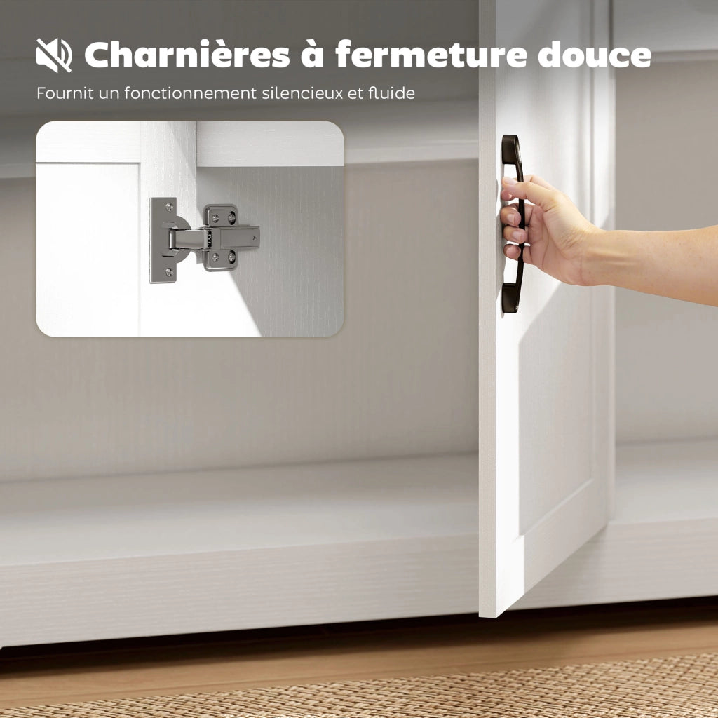 Cassettiera con ante ¨C Minimal ¨C Bianco 120x38x79