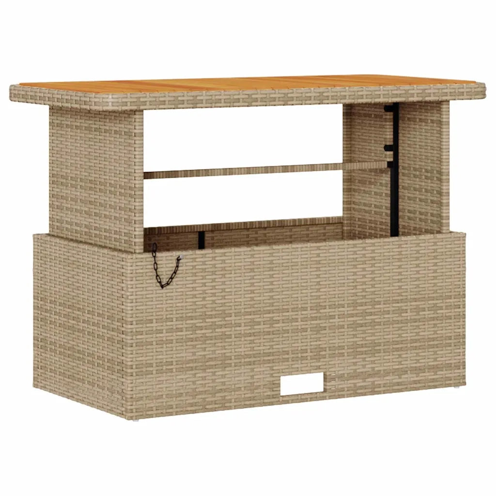 Set da Pranzo per Giardino Beige polyrattan 42007923