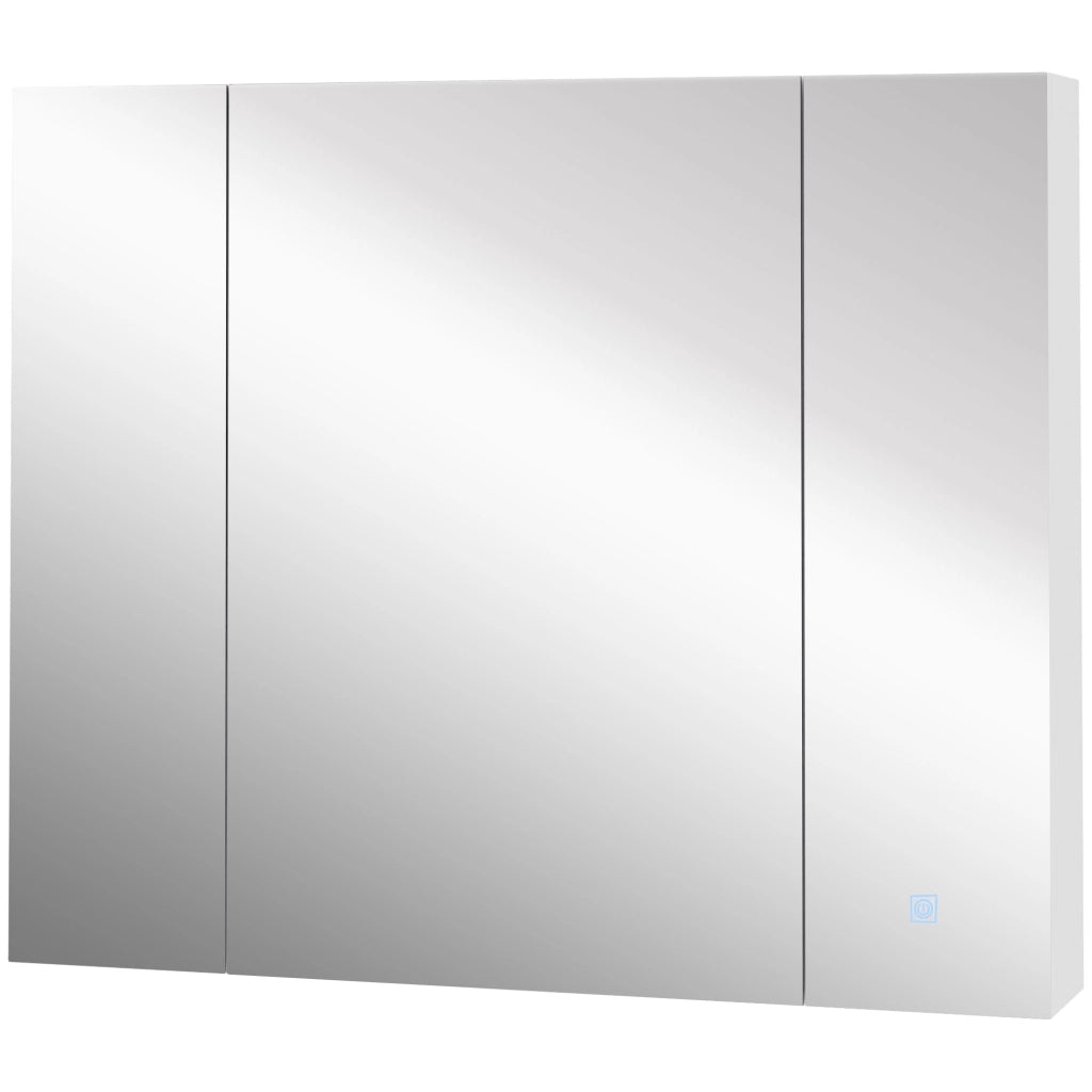 Mobile da bagno con specchio LED e USB ¨C Xylo ¨C Bianco 90x15x75 cm