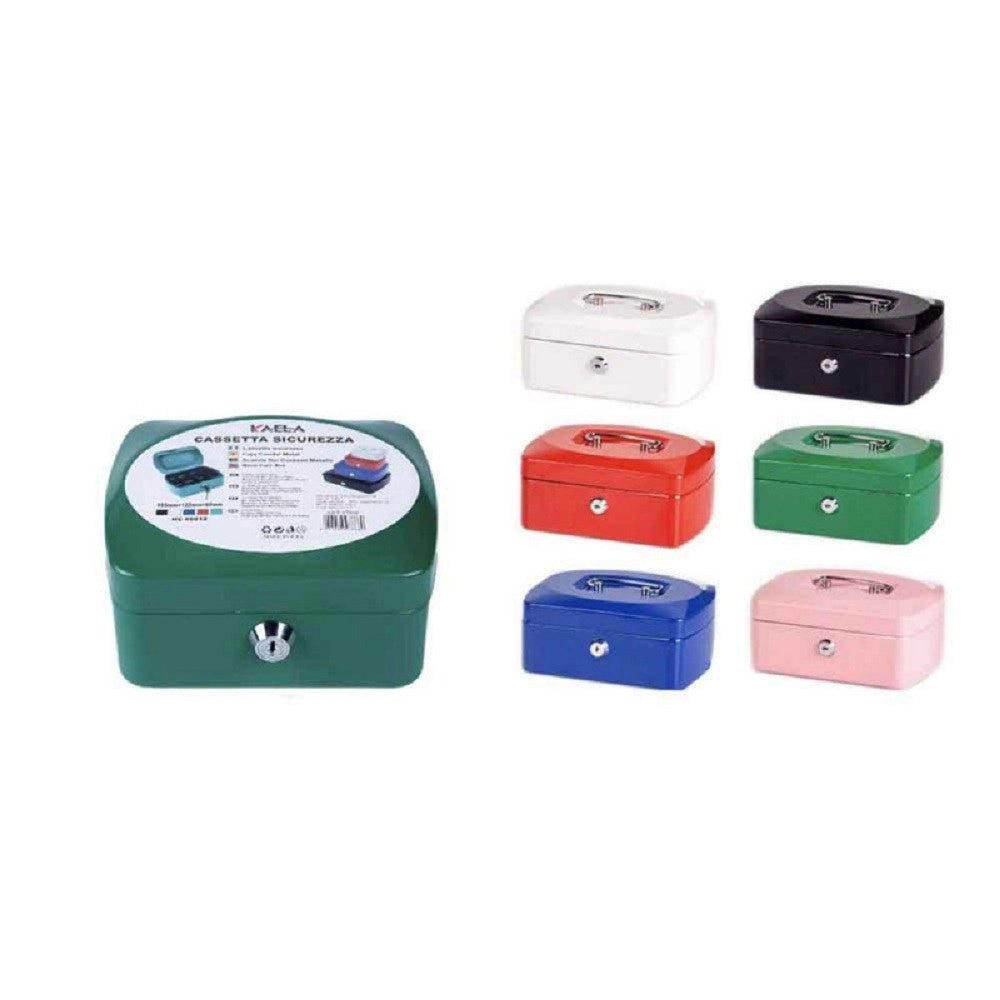 Trade Shop - Cassetta Portavalori Cassaforte Di Sicurezza In Metallo Chiavi 15x12x8 Cm 56834 -