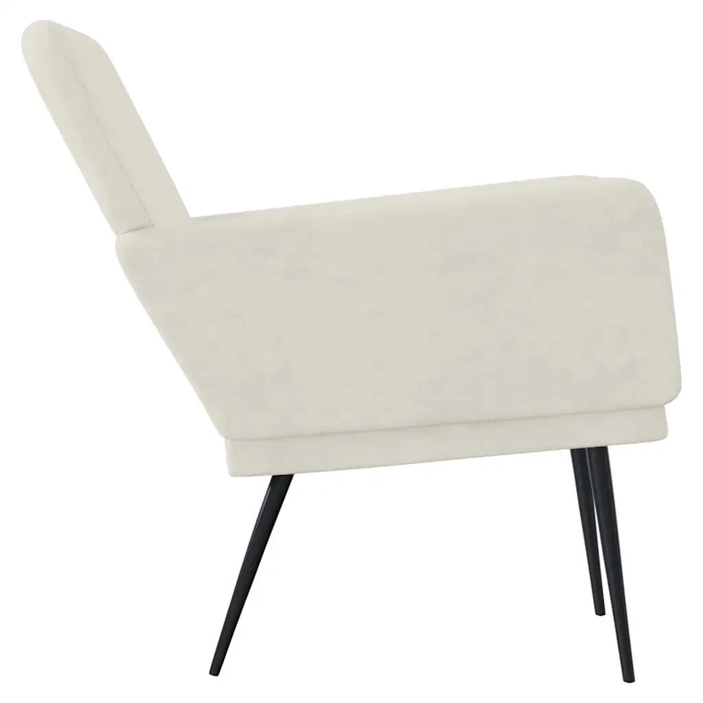 Poltrona Crema 62x79x79 cm Velluto 351380