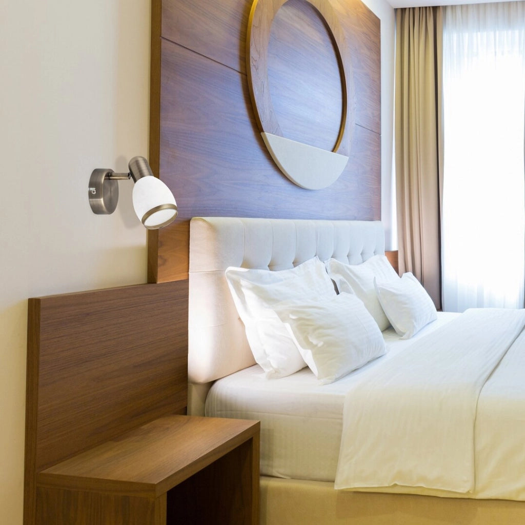 Applique moderna Rabalux Elite bronzo/bianco E14 1 luce